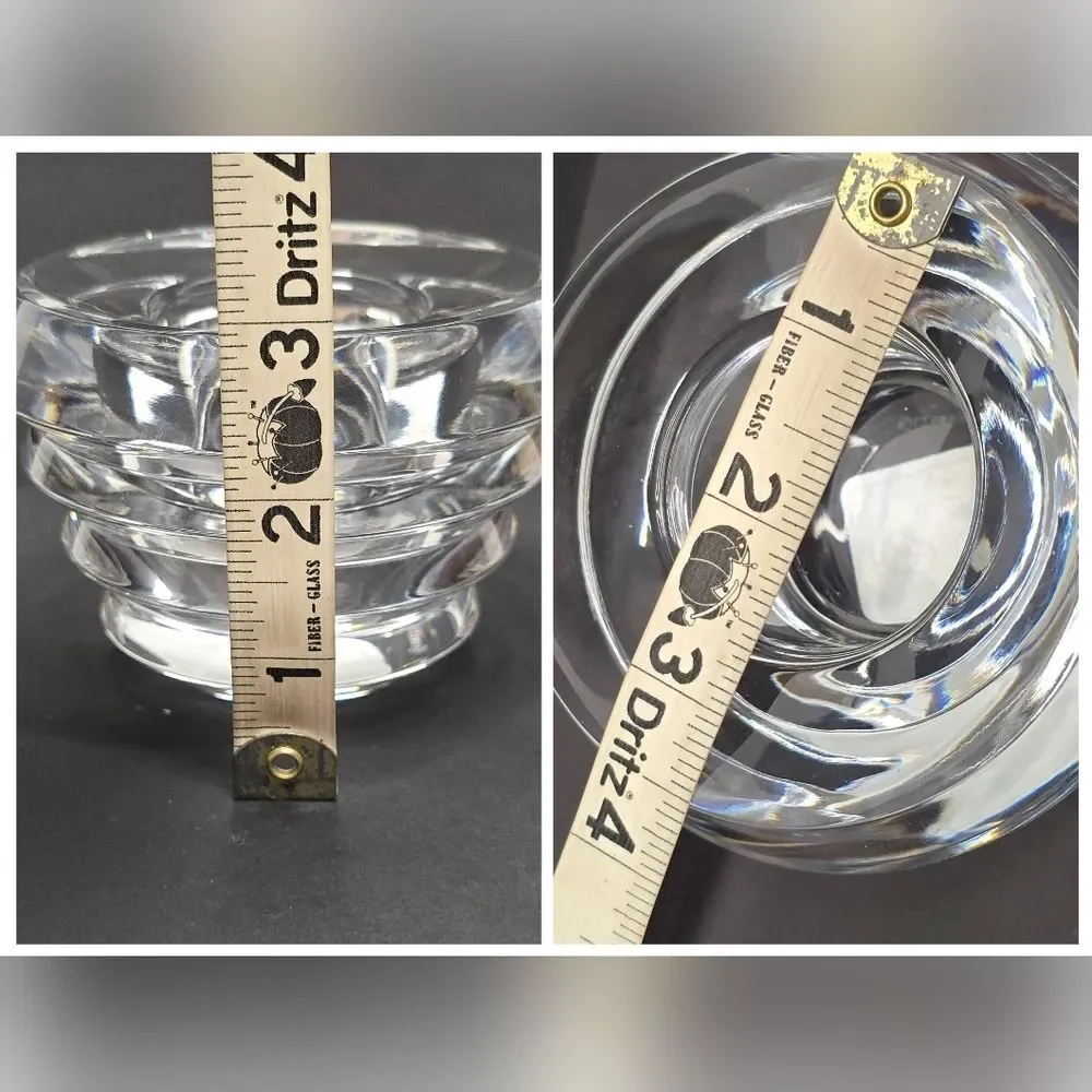 Vintage Lenox Ovations Radiance Crystal Votive Candle Holder Made In Slovenia